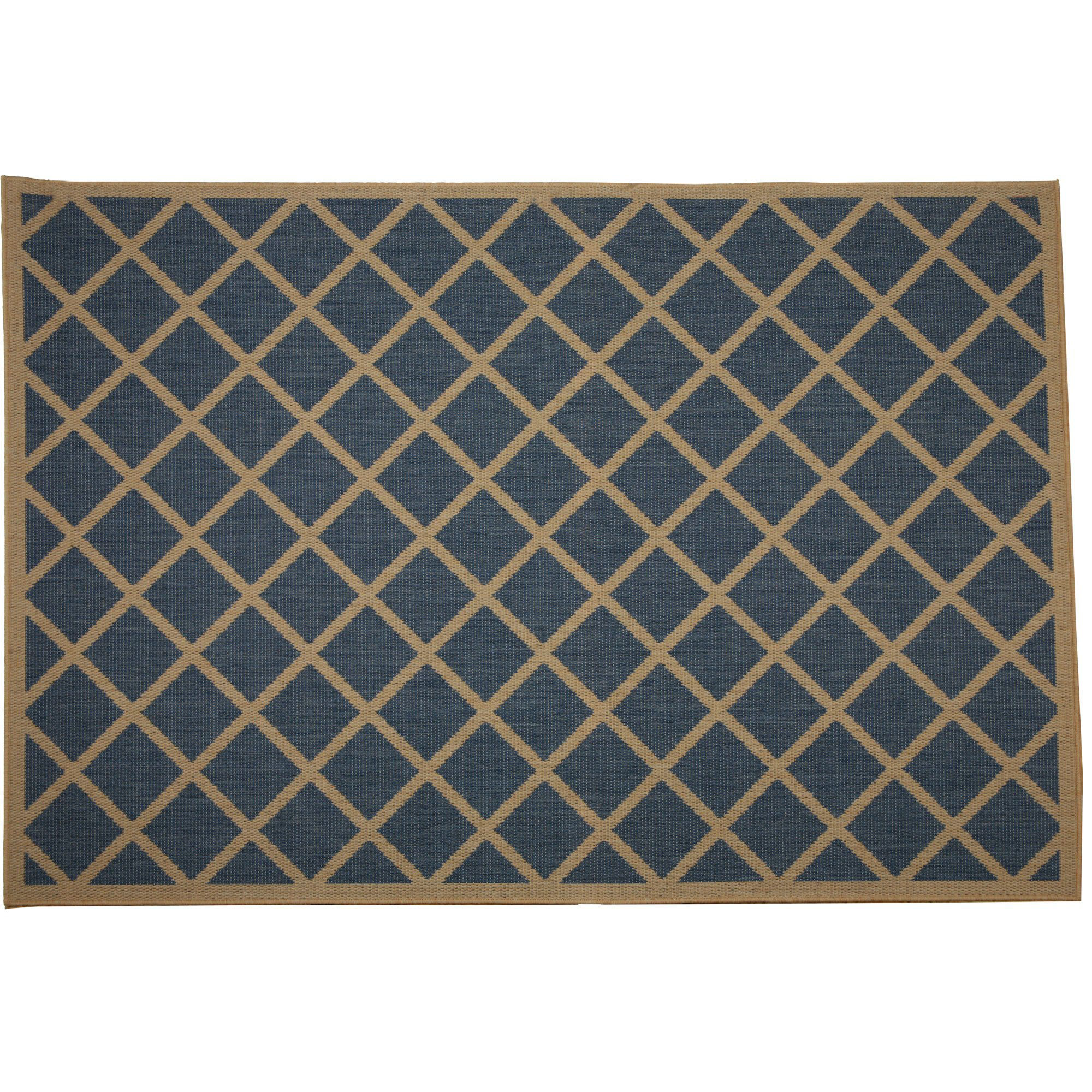Eells Blue Geometric Indoor/Outdoor Area Rug Rug Size: Rectangle 5' x 7'