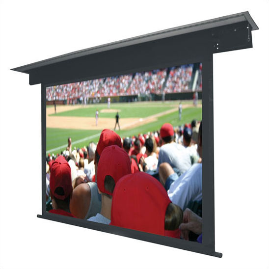 Projector Screens Lectric II Matte Black Electric Projection Screen Low Voltage Motor The Lectric II is a new extruded aluminum ceiling flush mount motorized screen; suitable for air handling spaces, designed for use with all self-supported screen surfaces. This design accommodates additional leader lengths and includes a built-in ceil...
