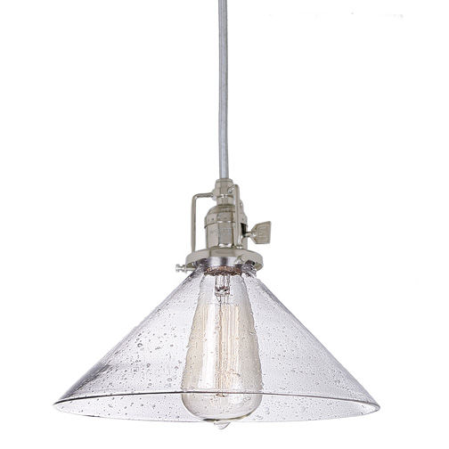 Edgar 1-Light Mini Pendant Finish: Polished Nickel, Shade Color: Clear