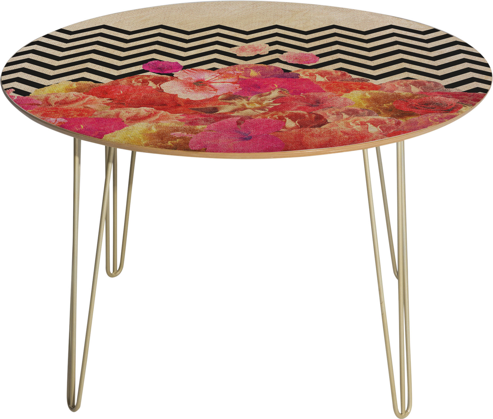 Bianca Chevron Flora 2 Dining Table