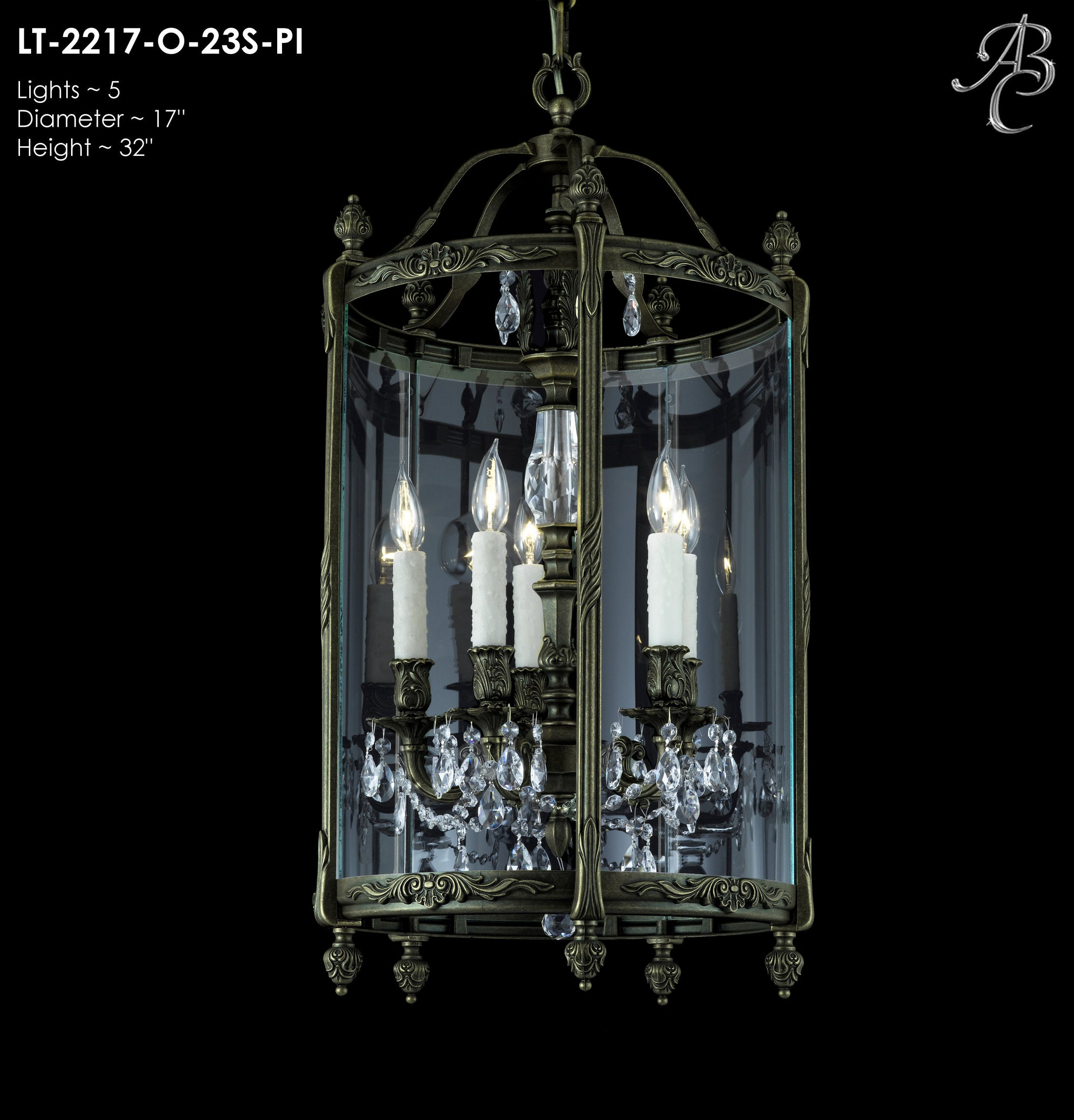 Pendant Lights Lantern 5-Light Foyer Pendant Features: -Lantern collection.-Number of lights: 5.-Material: Highest quality fine Italian brass castings.-Pale Ivory beeswax candle covers.-Bulb type: 40W max bulb per socket (not included).-Made in the USA.-Length: 36 Inches.-Fixture Design: Lantern...