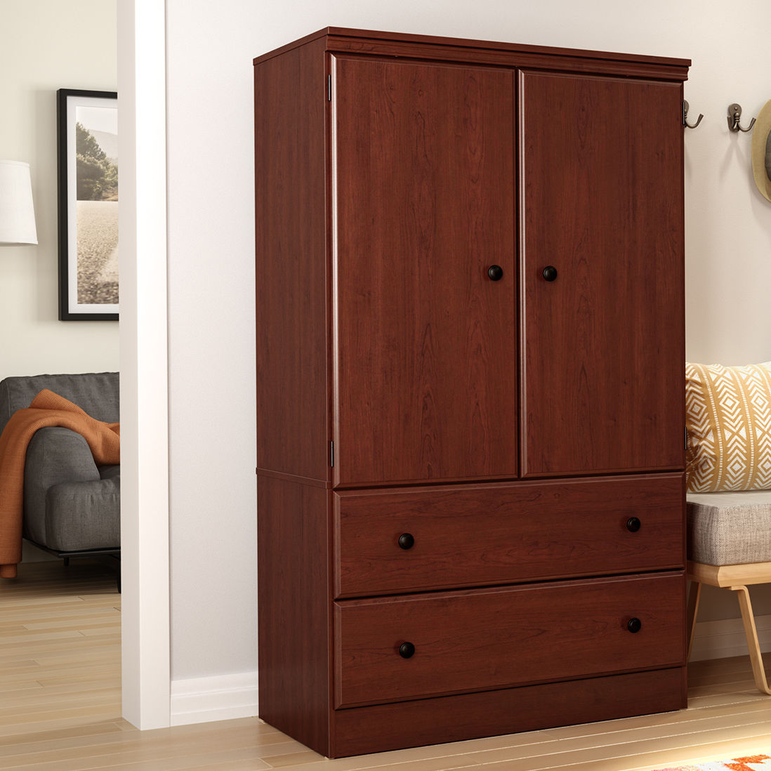 Preciado Traditional Armoire Finish: Royal Cherry