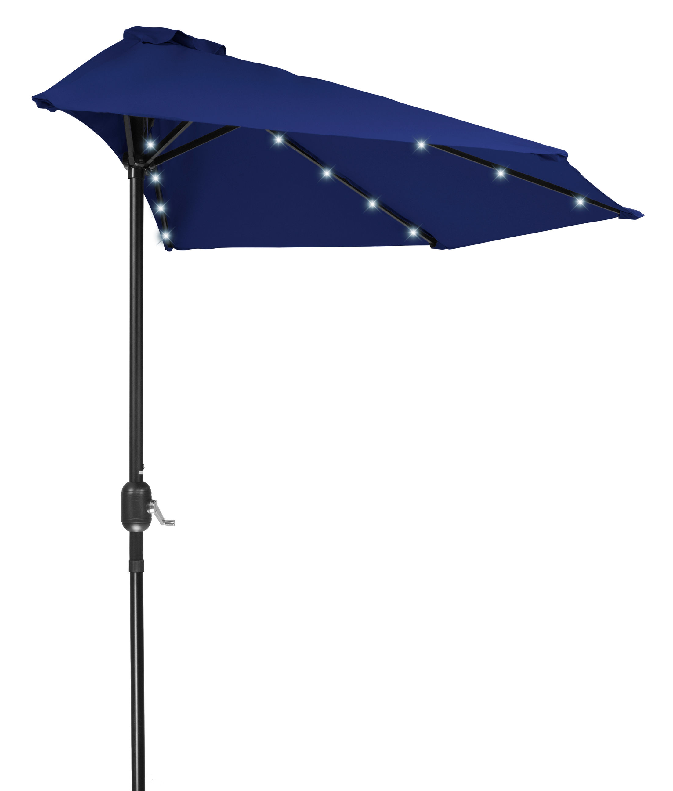 Phipps Patio Half LED Solar Powered 9' Lighted Umbrella