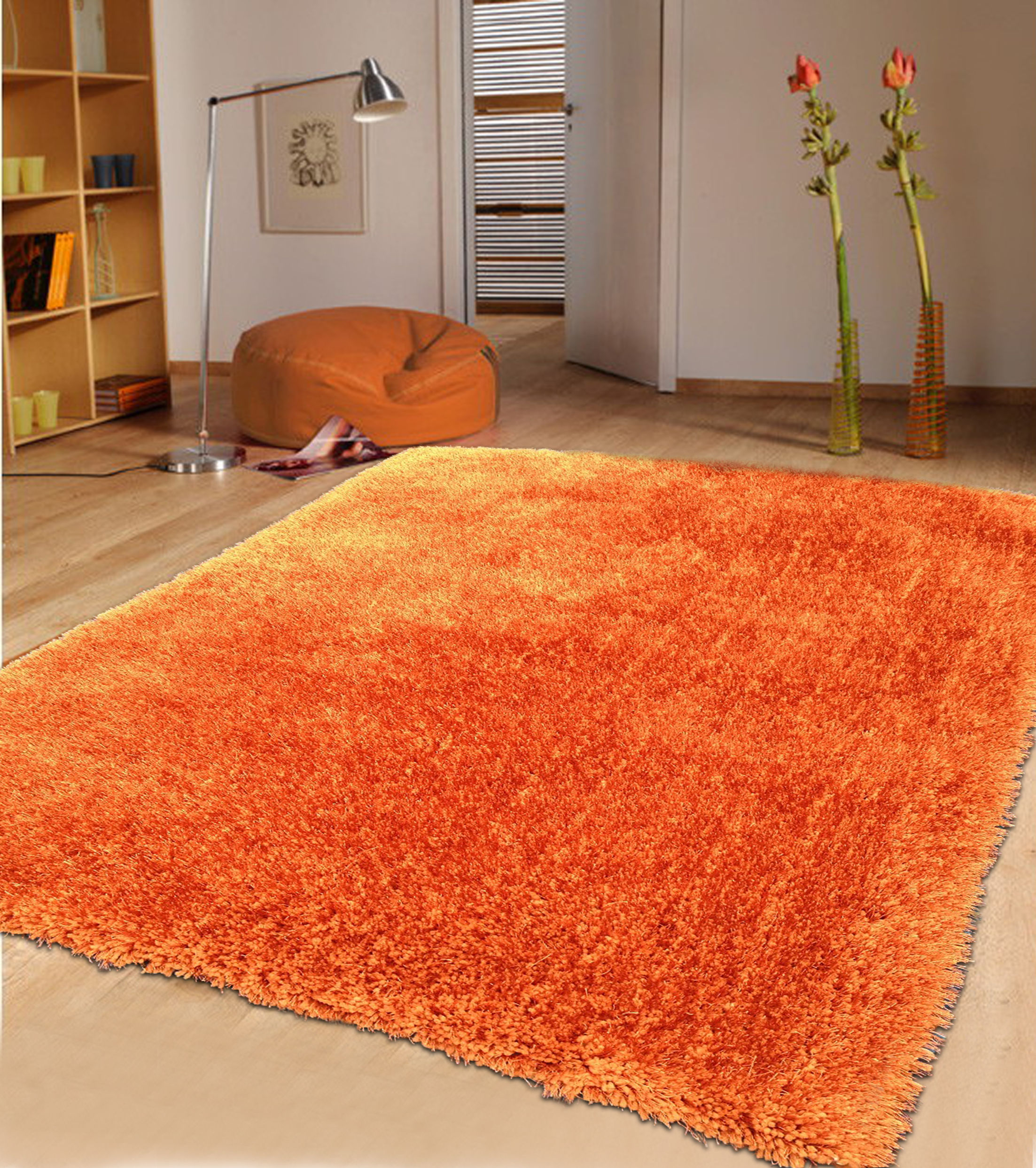Port Pirie Shag Hand Tufted Brown Area Rug
