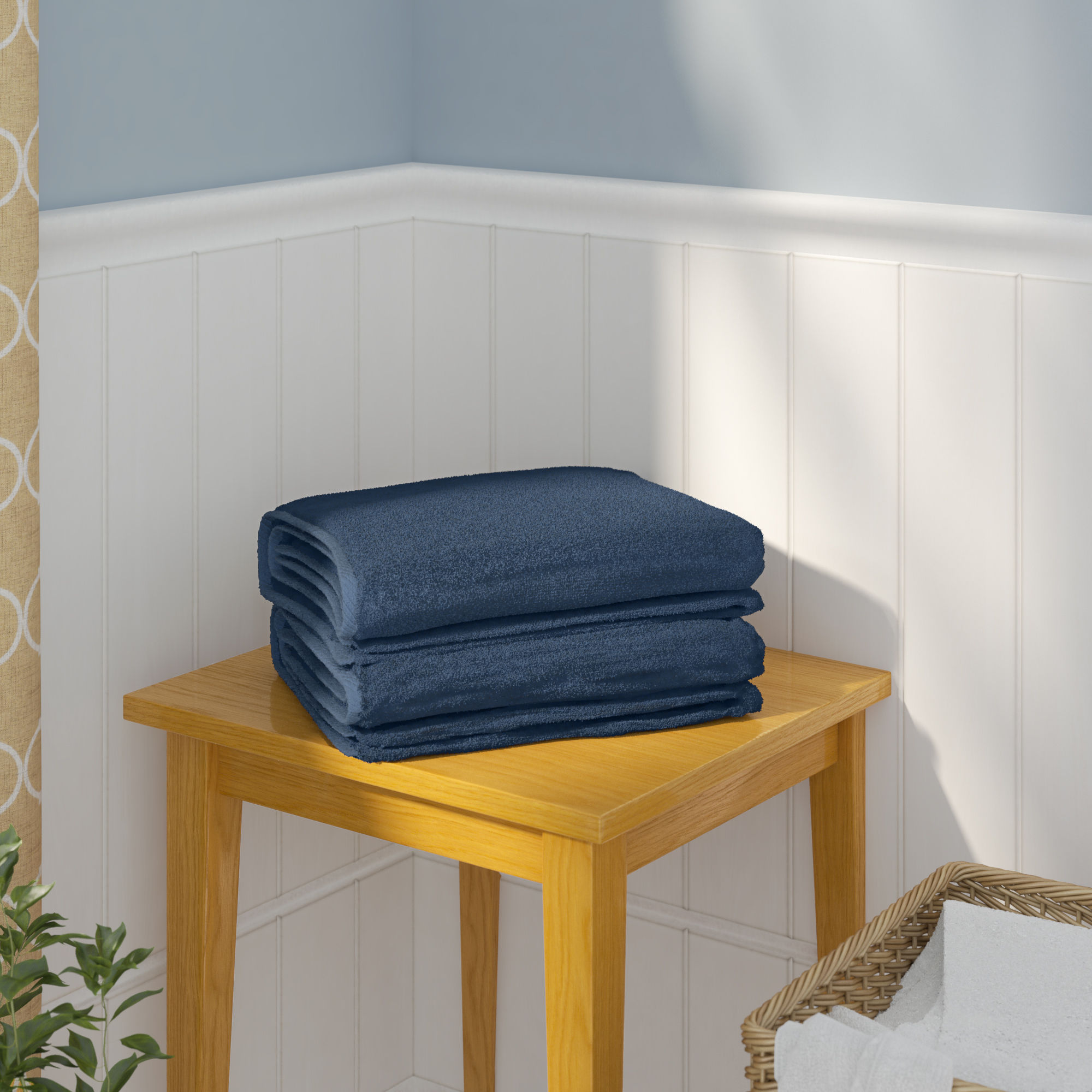 Sprimont 100% Turkish Cotton Soft Twist Bath Towel Color: Midnight Blue