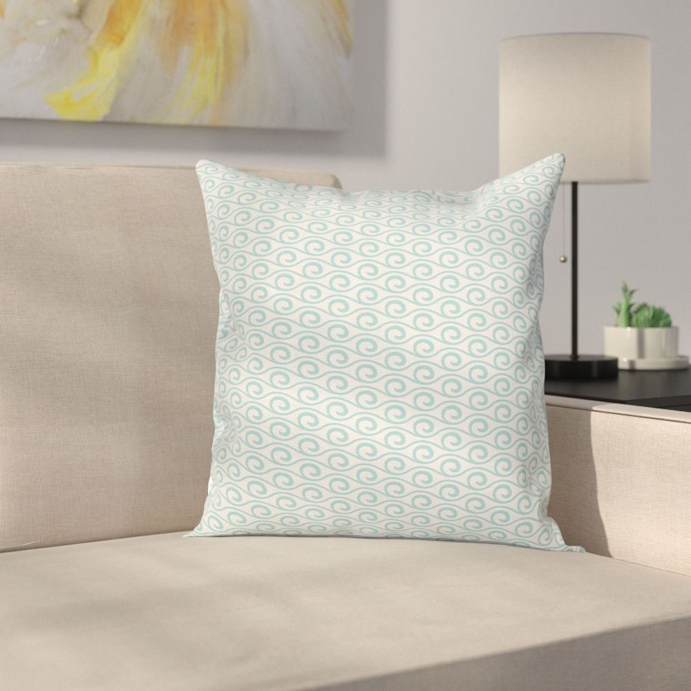 Classic Compact Zigzags Square Pillow Cover Size: 16