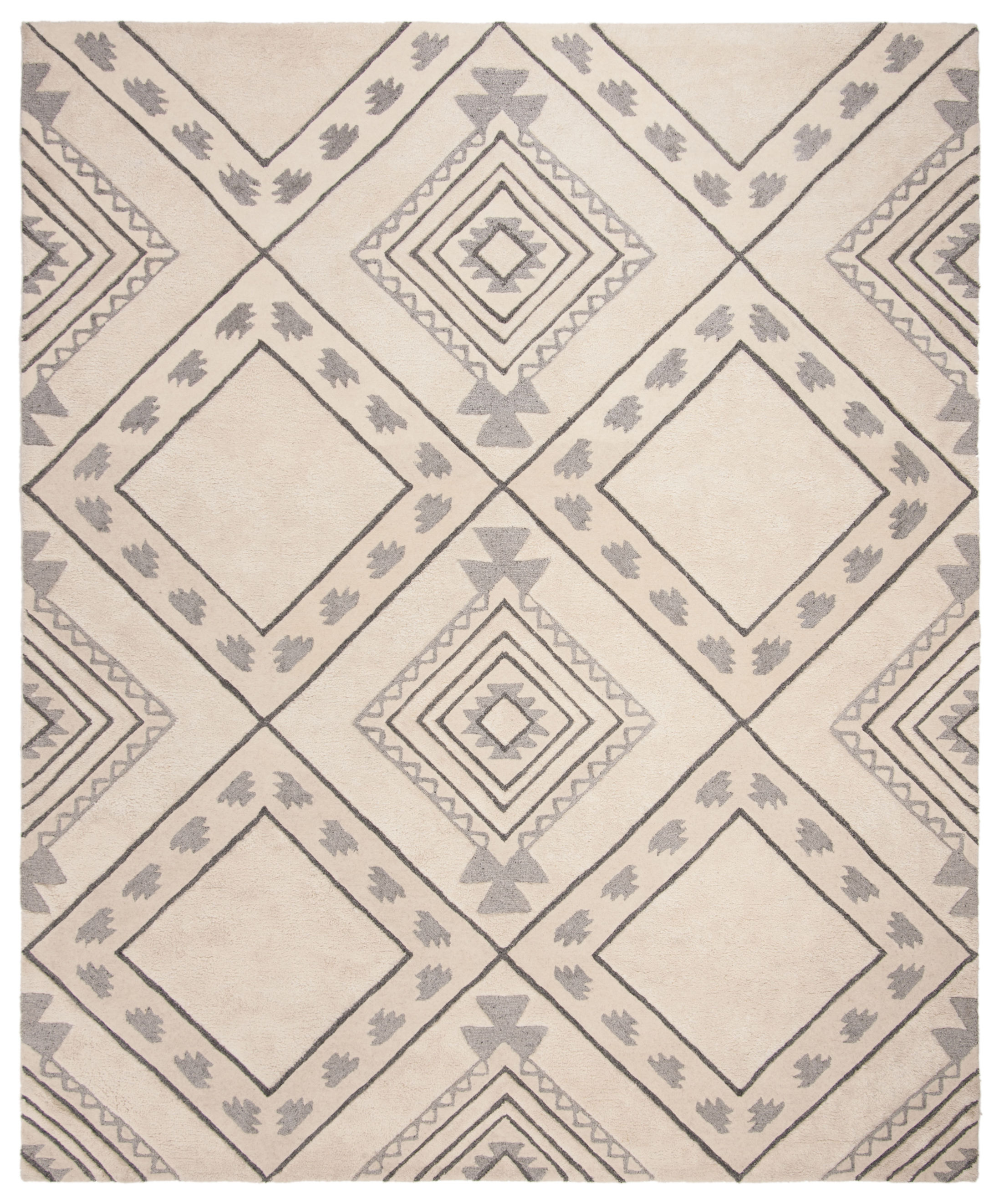 Area Rugs Dodgson Hand Tufted Gray Ivory Rug June 2019