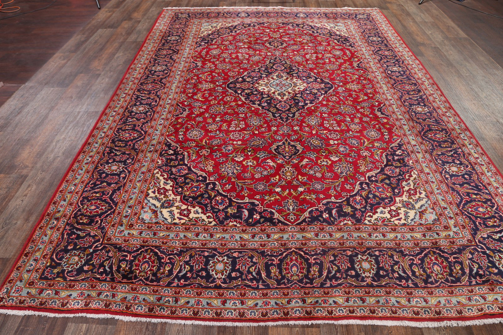 One-of-a-Kind Kashan Persian Oriental Hand-Knotted 8'3