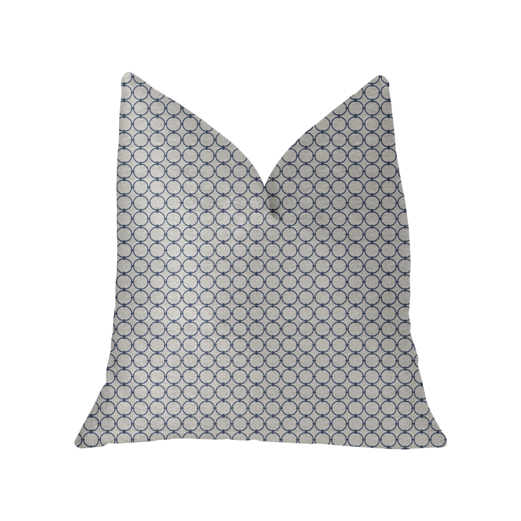 Accent Pillows Cayton Luxury Throw Pillow This chic and classy decorative throw pillow is the perfect way to add a flourish of color to your space. The stunning design makes this blue and beige luxury throw pillow. Features: -Handmade in the USA.-Fabric origin: United States.-Double sided pil...