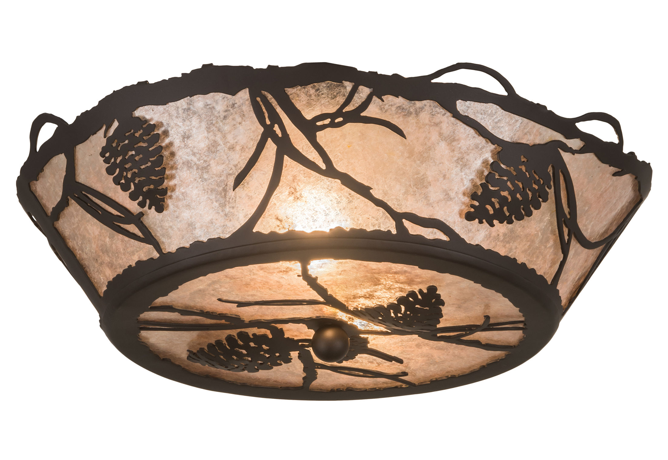 Flush Mount Lighting Wynsum Pines 2-Light Semi Flush Mount This original is a unique handcrafted work of art. Natural variations in the wide array of materials that they use to create this masterpiece. Features: -Handcrafted.-Luxurious.-Glasswork.-Product Type: Semi flush mount.-Number of Lights: 2.-Finish: ....