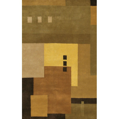 Quinonez Wool Brown/Tan Area Rug Rug Size: Rectangle 7'9