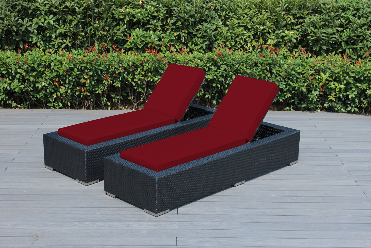 Patio Chaise Lounges Baril Chaise Lounge Create a beautiful outdoor area you've always dreamed of with this Chaise Lounge. Constructed with rust-free powder coated aluminum frame and hand-woven top quality PE resin wicker, it is designed to withstand the elements. Features: -4 Adjustable hei...