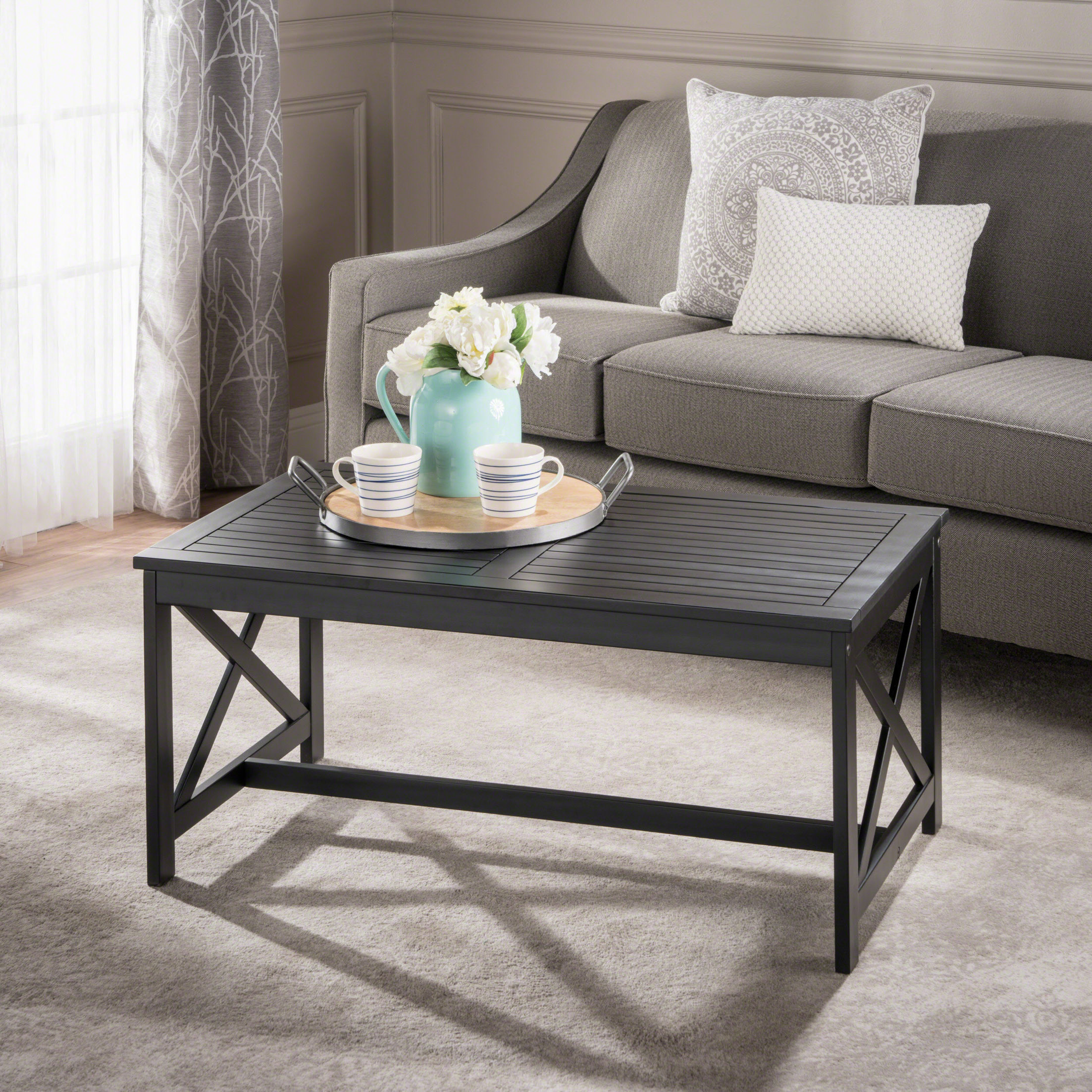 Manorhaven Coffee Table Color: Black