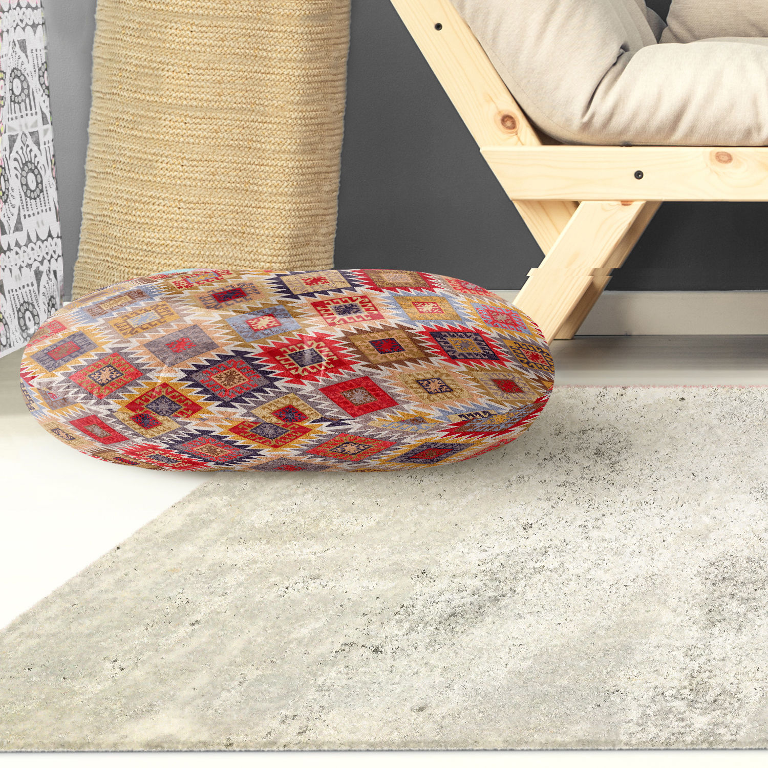 Accent Pillows Scotland Circle Floor Pillow May 2019