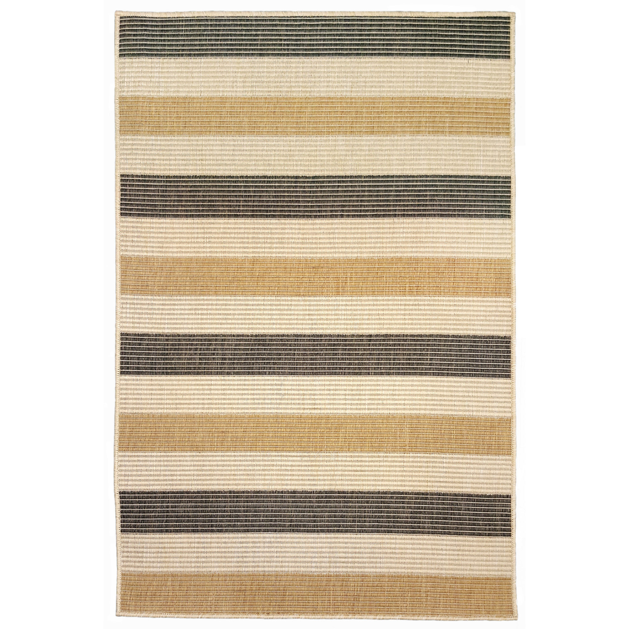 Larana Stripe Beige/Gray Indoor/Outdoor Area Rug Rug Size: Rectangle 4'10