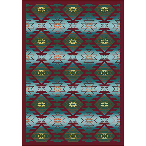 Area Rugs Canyon Ridge Desert Blue Area Rug From cactus filled deserts to the deep gorges of the Colorado Plateau, the colors and design are an instant reminder of the beauty and intrigue of the American Southwest. Features: -StainMaster technology.-CRI Green Label Plus Certified.-Technique: Tu...