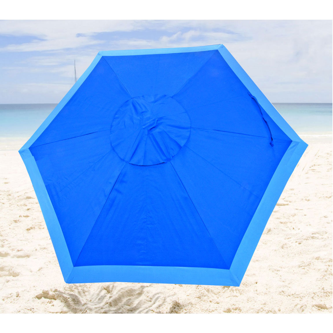 Patio Umbrellas Deluxe 6.5' Beach Umbrella Popular market style umbrella with 7 foot wide canopy is multi-purpose designed for beach, patio or backyard. Its vented top allows heat to rise and dissipate for cool shade under the umbrella and stability in windy conditions. The attractive and rugg...