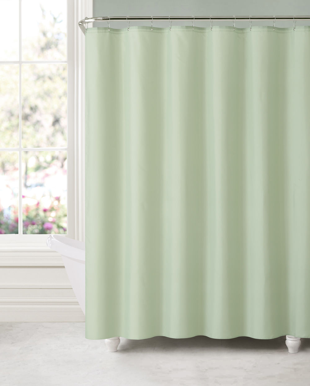 Acton Water and Mildew Resistant Shower Curtain Color: Sage Green