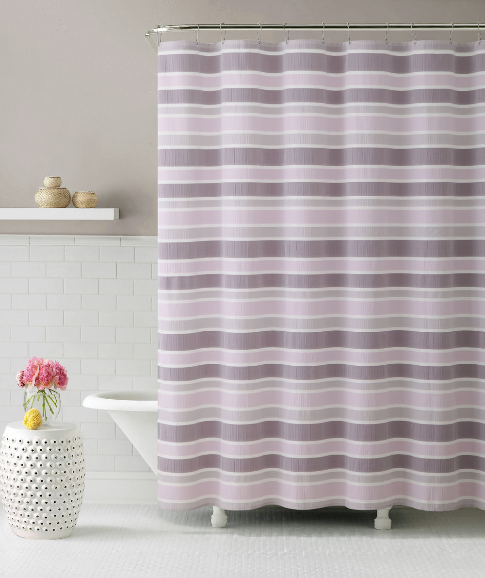 Acton Ombre Cascade Shower Curtain Color: Pink