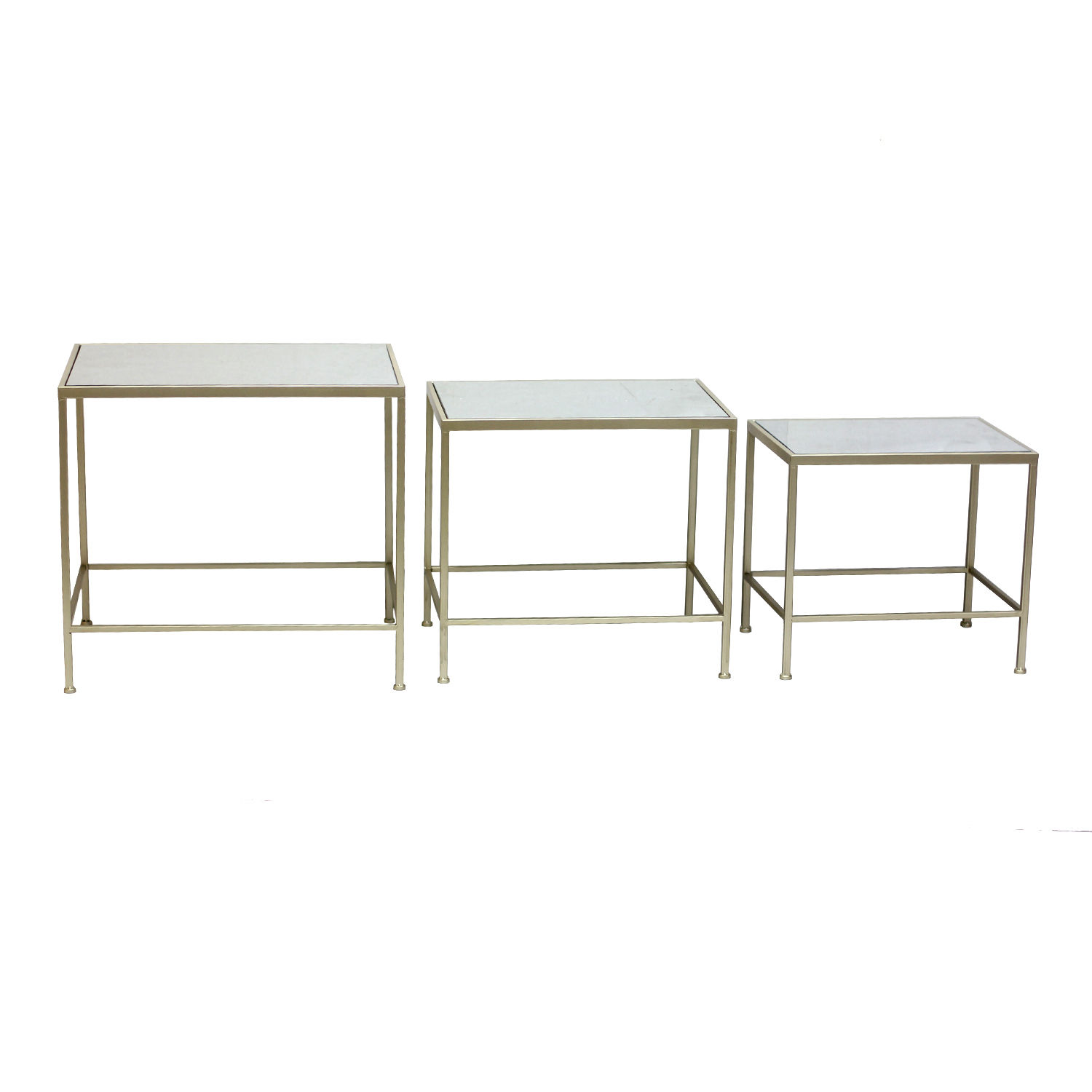 Witherspoon 3 Piece Nesting Tables Table Base Color: Champagne