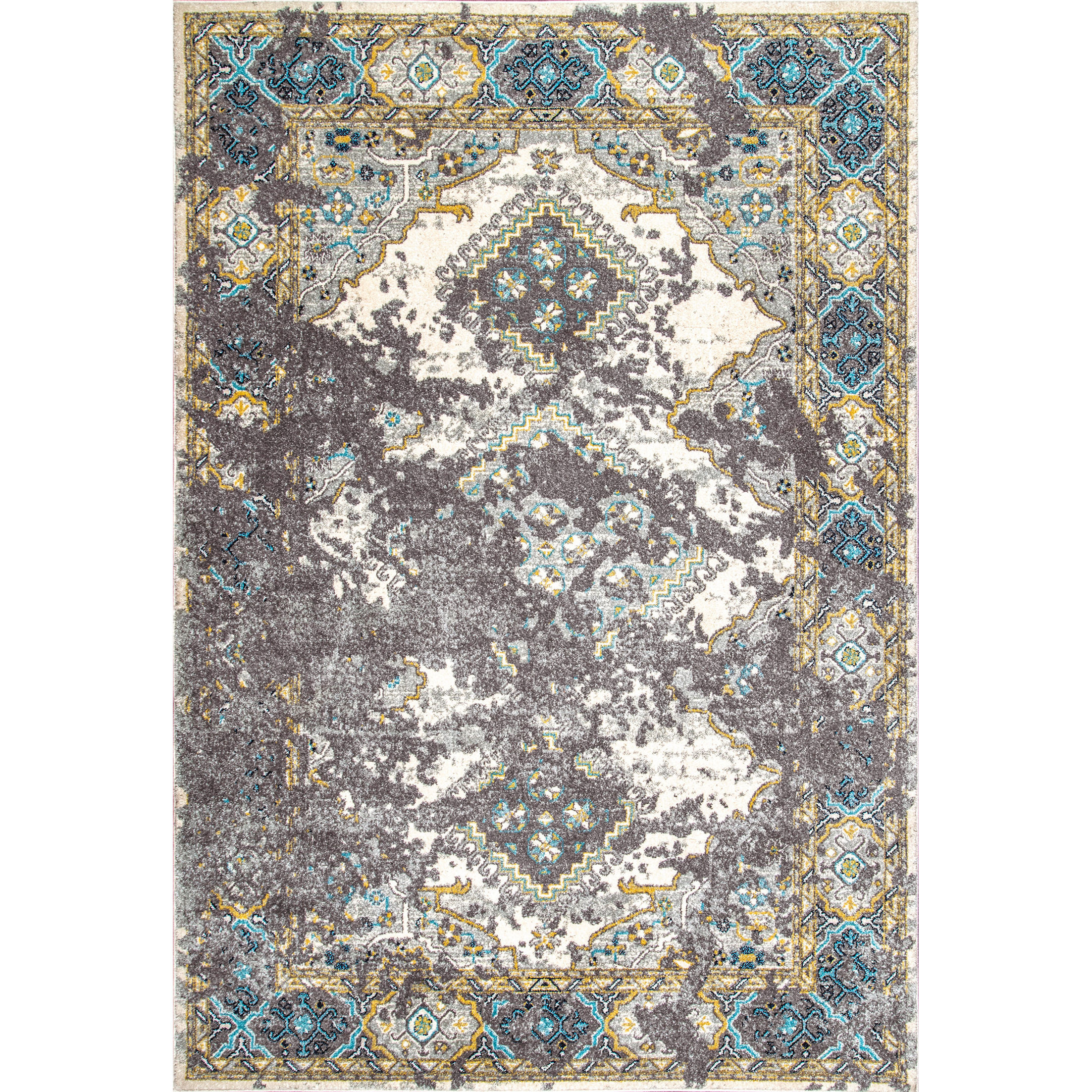 Area Rugs Williamsport Gray Area Rug Features: -Primary Color: Gray.-Primary Pattern: Oriental.-Rug Shape: Rectangle.-Construction: Machine Made.-Technique: Machine woven.-Material: Acrylic -Material Details: 100% Polypropylene..-Backing Material: Latex.-One-of-a-Kind: .-Recycled Content...