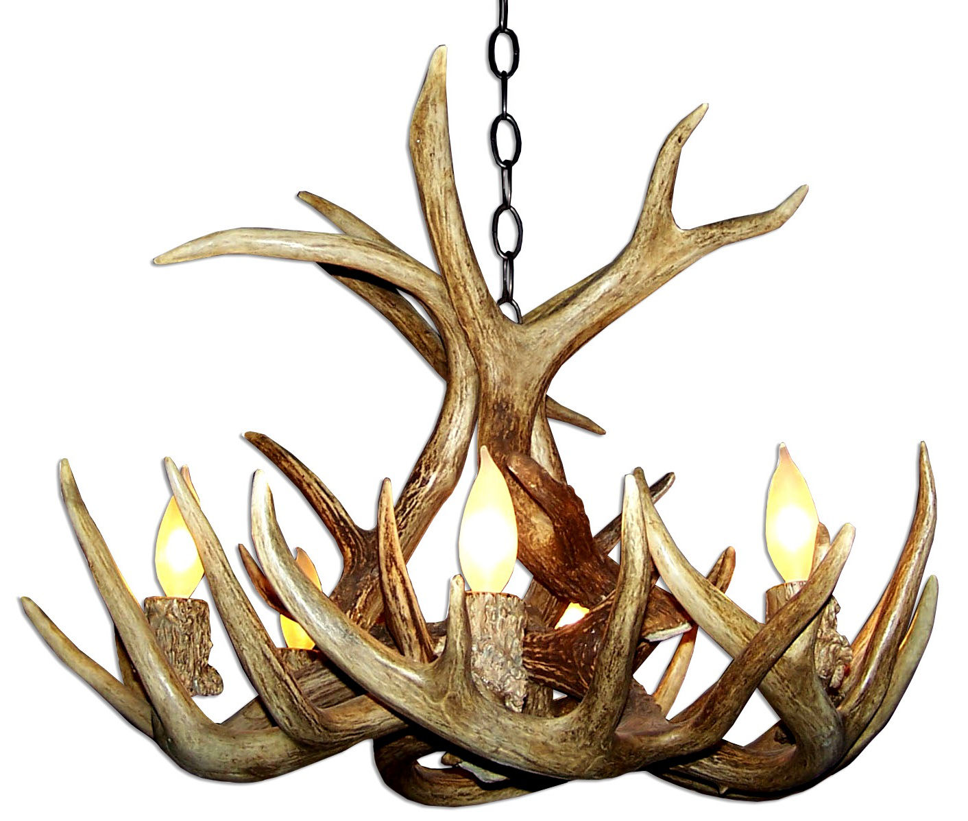 Chandeliers Doliya Antler Whitetail Single Tier 6-Light We have associated to option Chandelier Features: -Six 40-watt light sockets.-Certified in U.S and Canada (CSA listed to comply with UL 1598).-Light bulbs included.-Fixture Design (Shade Included: No): Candle Style.-Fixture Design (Shade Included: Yes): Shaded Chandelier.-Number of Lights: ...