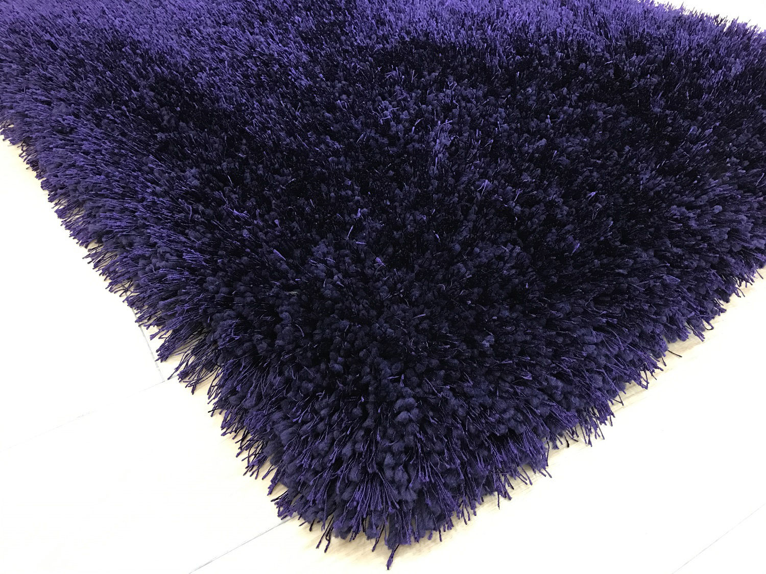 Port Pirie Shag Hand Tufted Purple Area Rug