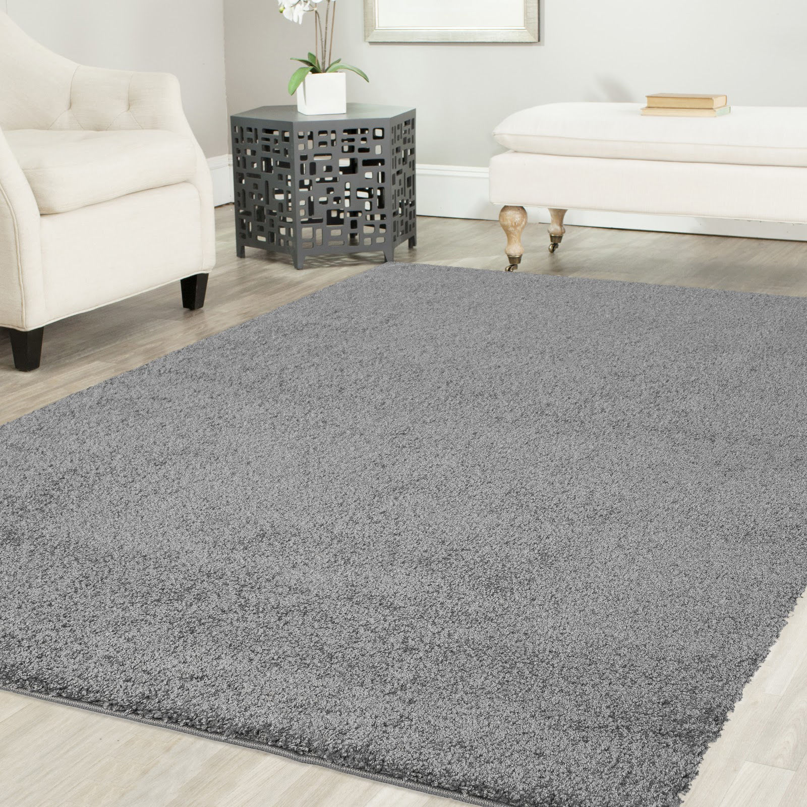 Gassin Shag Gray Area Rug Rug Size: Rectangle 2' x 8'