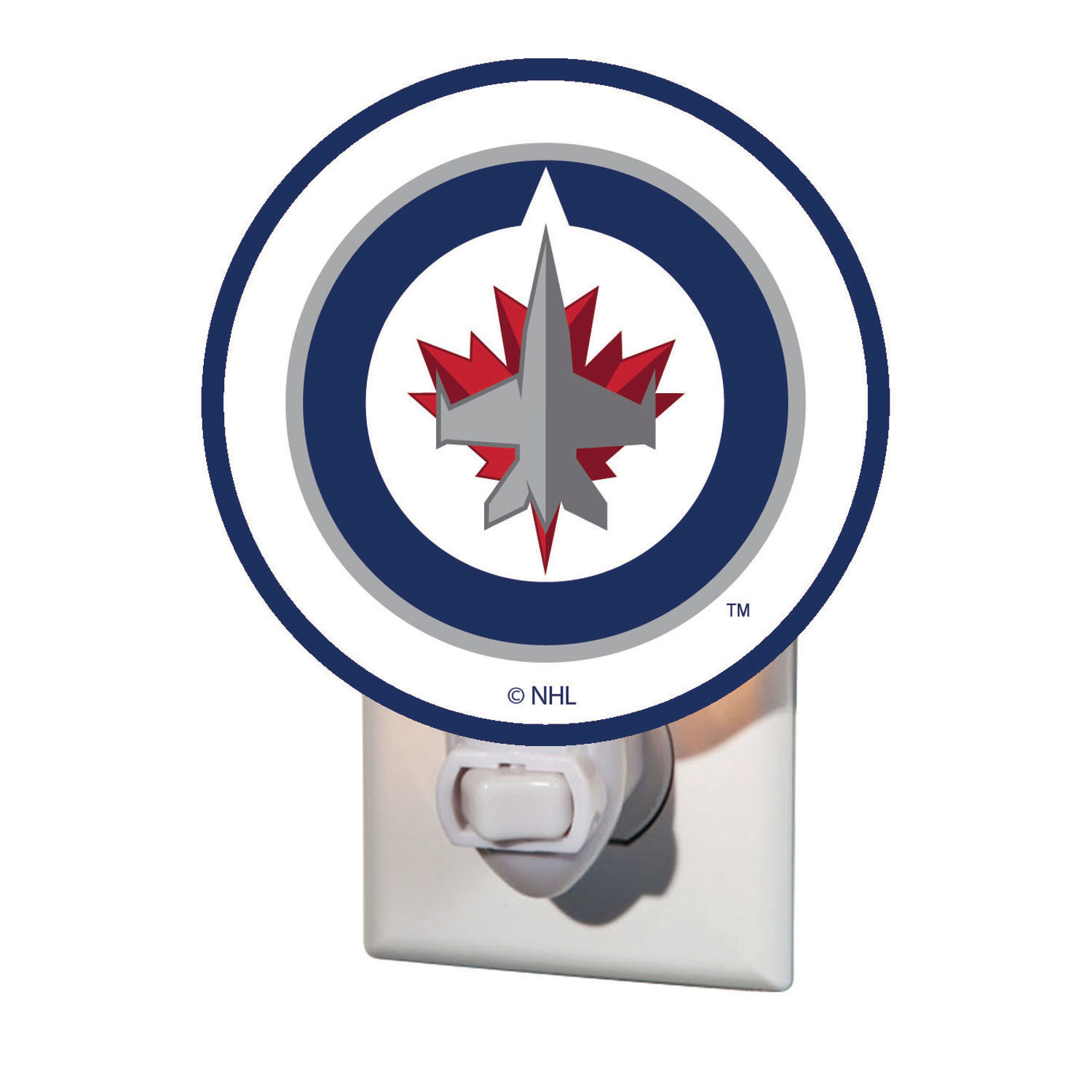 NHL Glass Night Light NHL Team: Winnipeg Jets