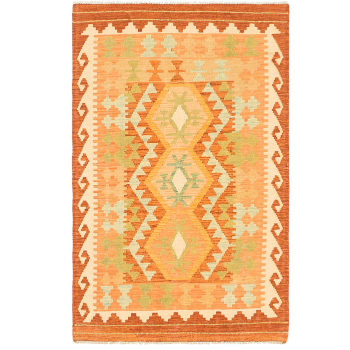Area Rugs One Of A Kind Elland Hand Knotted Wool Rust Red Orange Kind Elland Hand Knotted Wool