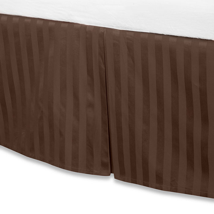 Bed Skirts Damask Stripe Tailored 500 Thread Count Skirt March 2019 Queen Color Chocolate Bed Skirts Damask Stripe Tailored 500 Thread Count Skirt