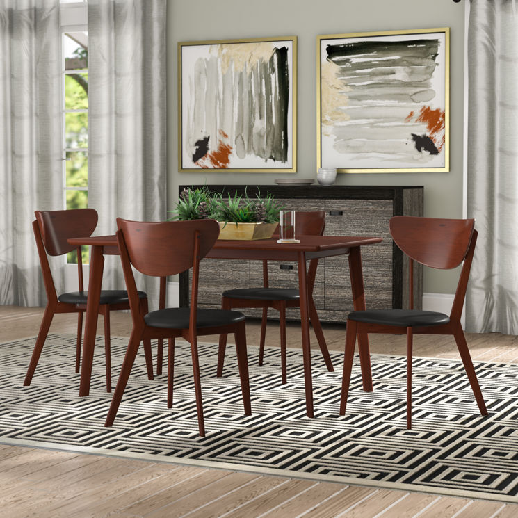 Bulgera Modern Wood 5 Piece Dining Set By George Oliver San Jose Set