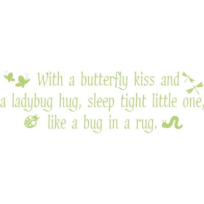 Alphabet Garden Designs Butterfly Kisses Vinyl Wall Decal Child222