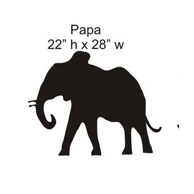 Alphabet Garden Designs Elephant Family Chalkboard Wall Decal chalk122 Size 