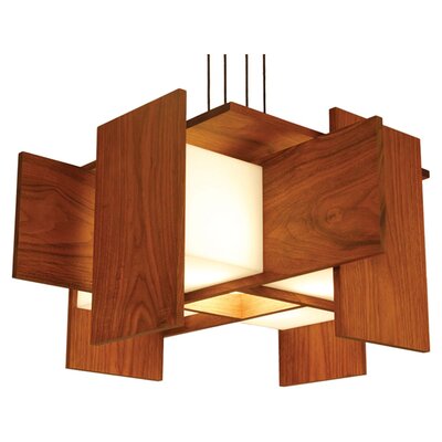 Cerno Muto 5 Light Pendant 06 140 D / 06 140 W Wood Finish Oiled Walnut