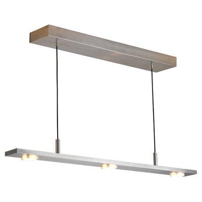 Cerno Brevis 5 Light Linear Pendant 06 9 Finish Brushed Aluminum, Size 28