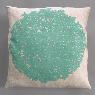 Dermond Peterson Hydrangea Pillow HYDXX35000 Color Turquoise / Natural