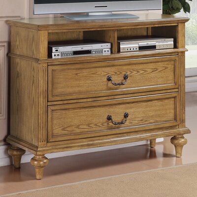 Wildon Home ® Virginia 2 Drawer Media Chest 202566 / 202576 Finish Light Oak