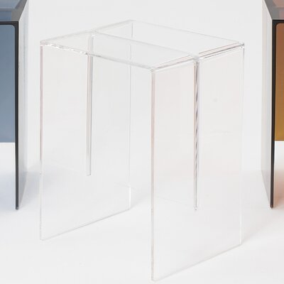 Kartell Max Beam Stool / Small Table 9900 Color Crystal