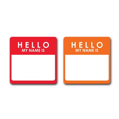 Molla Space, Inc. Name Tag Coaster Pads KMS012 BG / KMS012 RO Color Red / Or