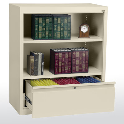 Sandusky 42 Bookcase with File Drawer BD10 361842 00 Color Putty