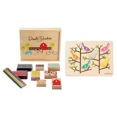 DwellStudio FARM STAMP/COUNTING BIRDS PUZZLE SET B 501291957