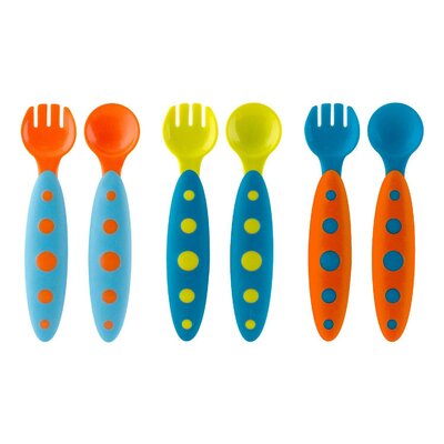 Boon Modware Toddler Utensil B10130 / B10129 Color Blue/Orange and Green/Blu