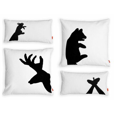 Gus Modern Shadow Puppets Graphic Down Pillows (Set of 4) ECPWPILL wc sp