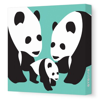 Avalisa Animal   Three Pandas Stretched Wall Art 3 Pandas