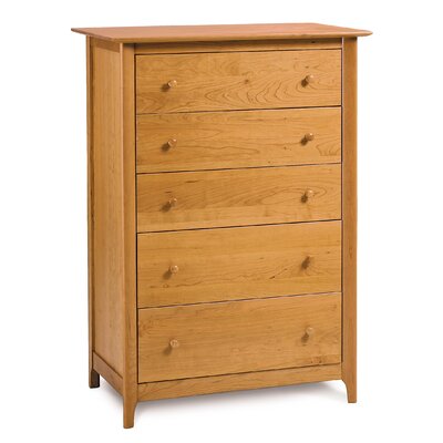 Copeland Furniture Sarah 5 Drawer Chest 2 SRH 51 Finish Natural Cherry, Top 