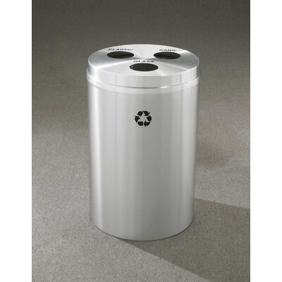 Glaro, Inc. RecyclePro Triple Stream Recycling Receptacle BCB 20 SA SA PLASTI