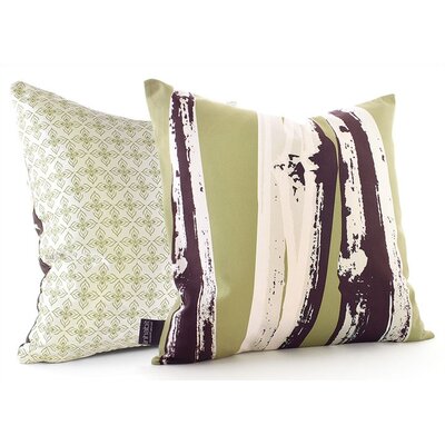 Inhabit Botanicals Bamboo Suede Throw Pillow BAMAQ Size 18 x 18, Color Grass