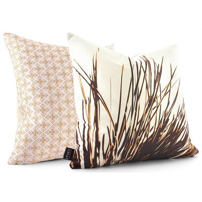 Inhabit Botanicals Thatch Suede Throw Pillow THAAQ Size 18 x 18, Color Su