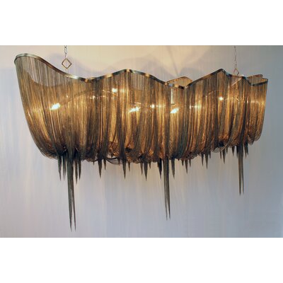 Terzani Atlantis 10 Light Linear Pendant TZA1357 Size Medium, Finish Bronze